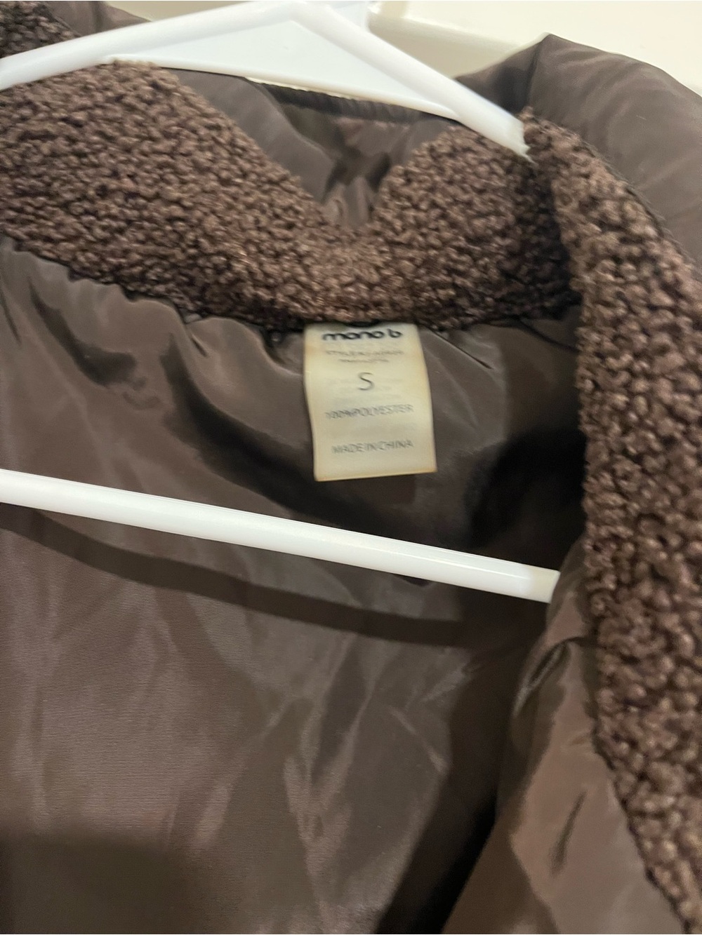 Brown Mono B zip up jacket - Picture 3 of 3